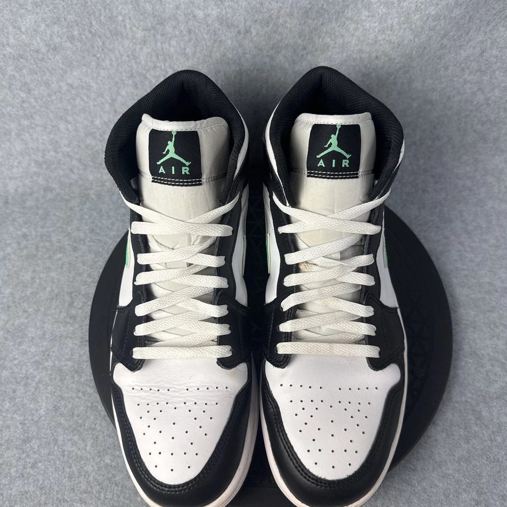 Jordan 1 Mid Green Glow White Black Mint Sneakers DQ8426-103 Mens 11.5 - Picture 5 of 7
